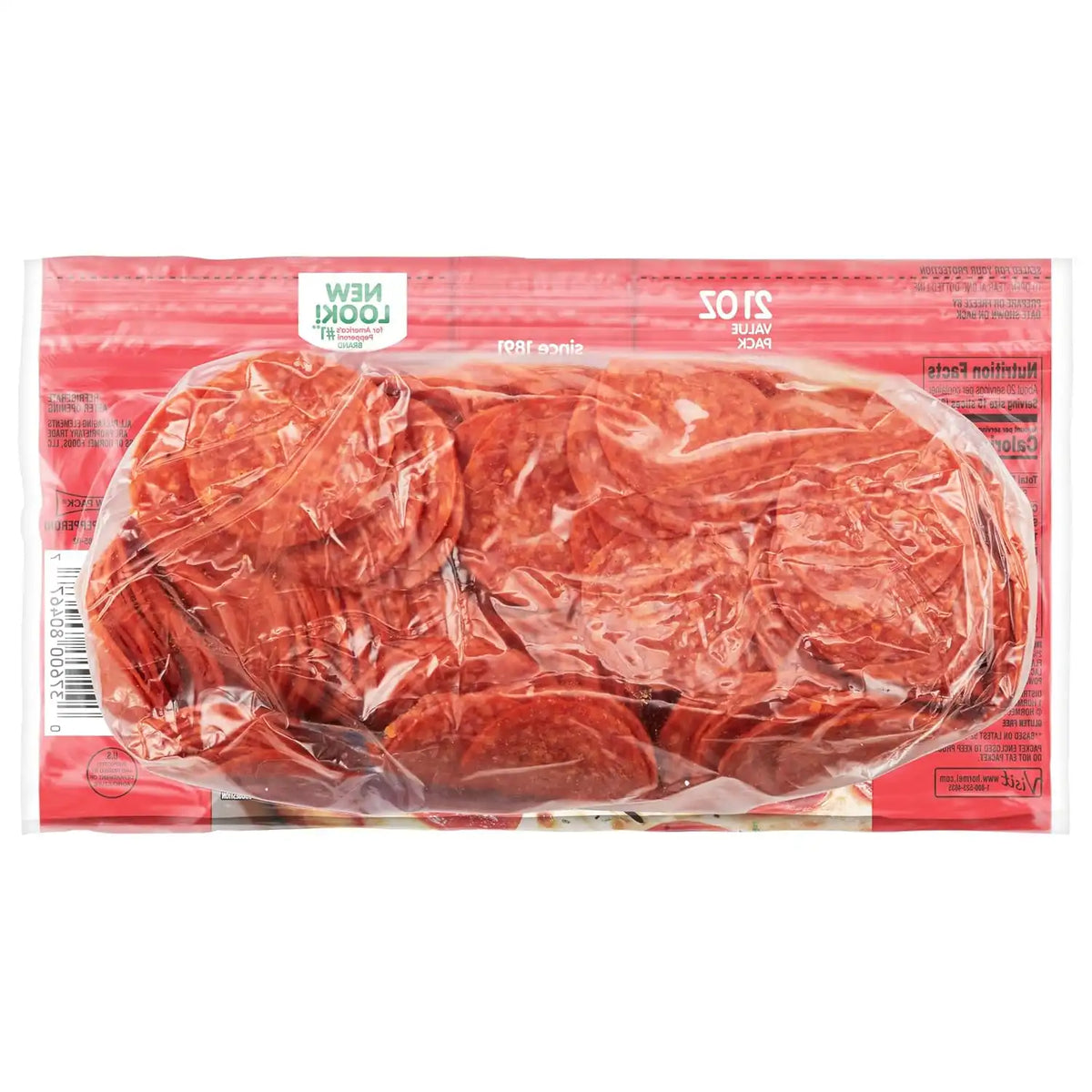 HORMEL Original Pepperoni Slices, Value Pack, Pizza Toppings, 21 Oz (1 Ct)